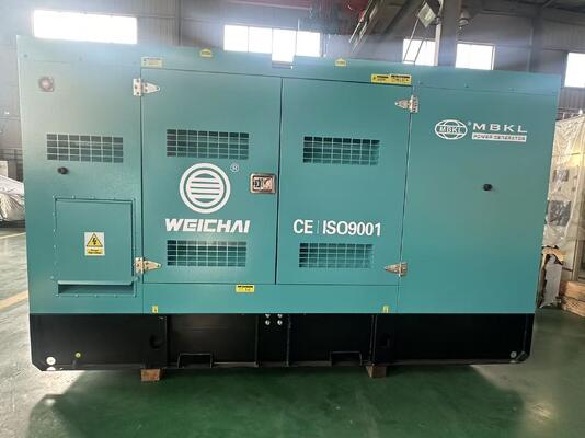 वीचाई साइलेंट डीजल जनरेटर सेट - 140KVA / 112KW, प्राइम और स्टैंडबाय पावर के लिए भारी-भरकम निर्माण